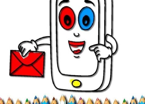Mobile Phone Coloring Book